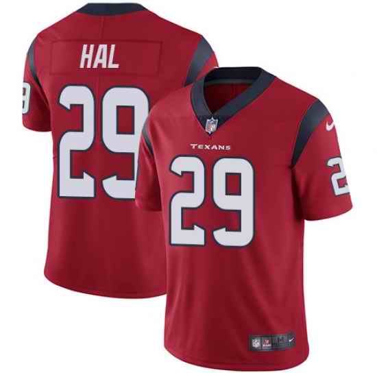 Men Nike Texans #29 Andre Hal Red Alternate Stitched NFL Vapor Untouchable Limited Jersey